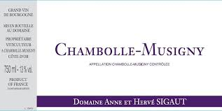 Sigaut Chambolle Musigny 2018